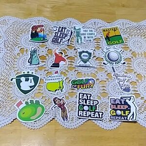 Golfing Theme Stickers, Matte Finish